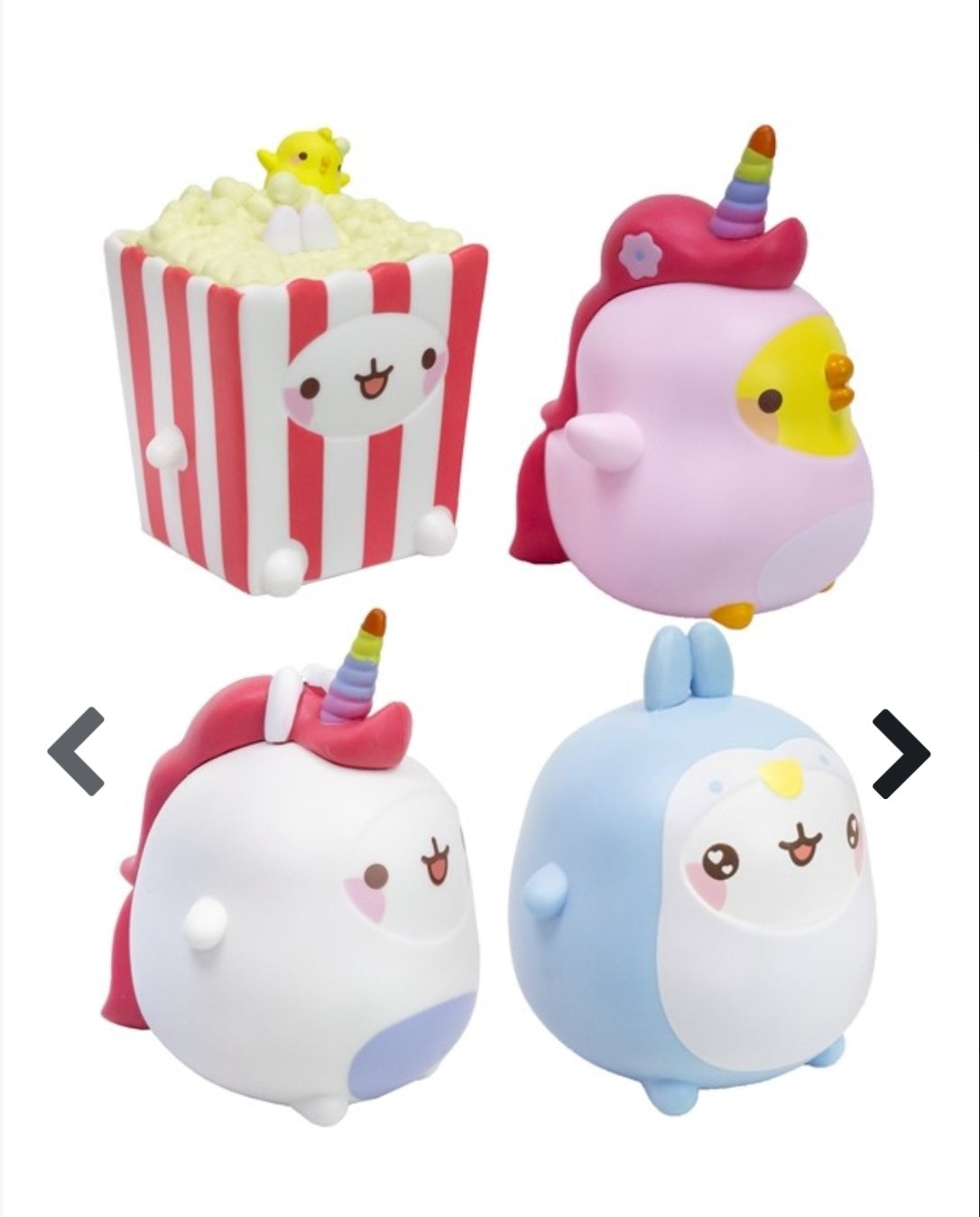 Lot de 4 Figurines Molang